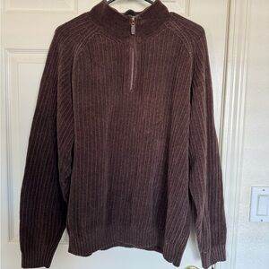 Tommy Bahama brown quarter zip